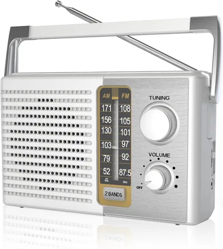 Miniatura 8 de Yewrich Radio AM FM con la mejor recepción, radios transistores portátiles que funcionan con pilas, conector para auriculares, alimentación de CA