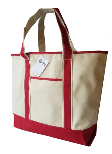 Miniatura 2 de Bolsa de lona resistente con doble costura para mayor durabilidad y equipo de playa, Rojo