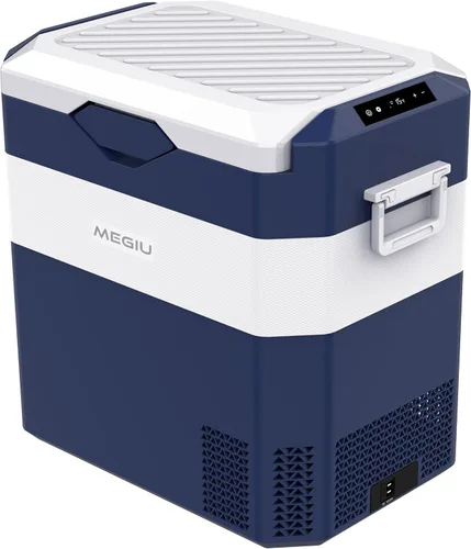 Miniatura 16 de Megiu Refrigerador portátil de 12 V de 12 V de 32 cuartos de galón de 12 voltios congelador compresor enfriador 12V/24V DC 110 ~ 240 V CA para Azul