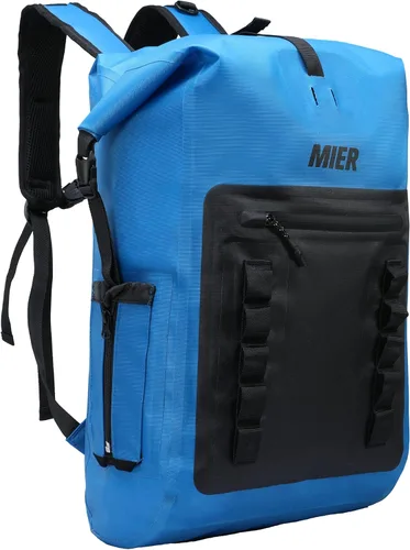 Miniatura 10 de MIER Mochila impermeable Saco con cierre de parte superior enrollable Bolsa seca ligera, Mochilas tipo mochila Verde oscuro