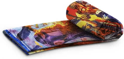 Miniatura 6 de Marvel Manta de forro polar Transformation del Capitán América, suave tacto sedoso, ligera, cálida y acogedora, vibrante obra de arte de súper
