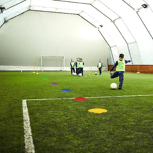 Miniatura 6 de Marcadores de agilidad de goma antideslizante de 9 pulgadas, conos de campo plano para fútbol, baloncesto, deportes, entrenamiento de agilidad