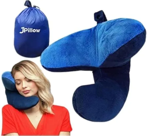 J Pillow.Almohada de viaje con apoyo para cabeza, barbilla y cuello