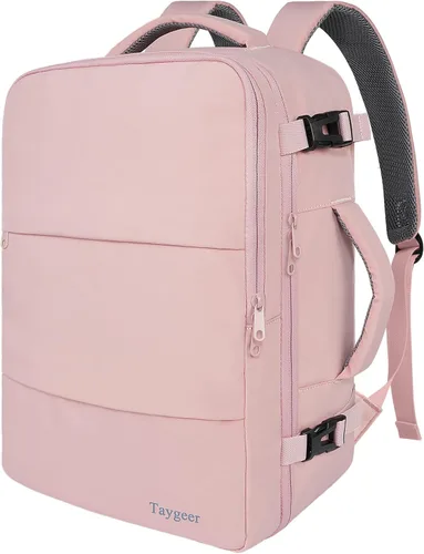 Taygeer - Mochila de viaje para mujeres, mochila de cabina con puerto de carga USB y bolsa para zapatos, mochila TSA para laptop de 15.6 pulgadas
