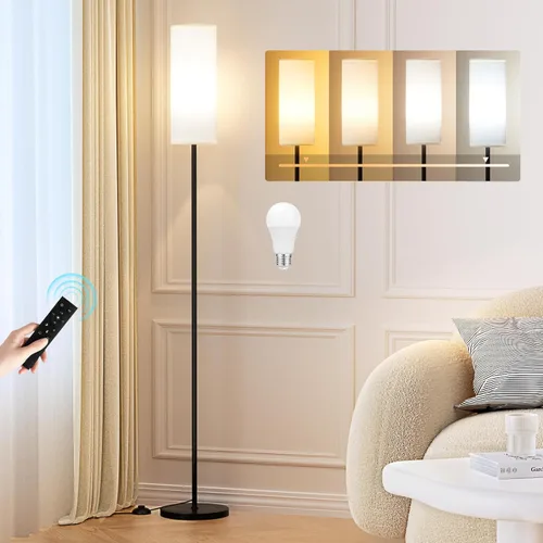 Miniatura 14 de Ambimall Lámparas de pie de 64 pulgadas para sala de estar con control remoto y colores regulables continuos, temperatura y brillo, lámpara de pie
