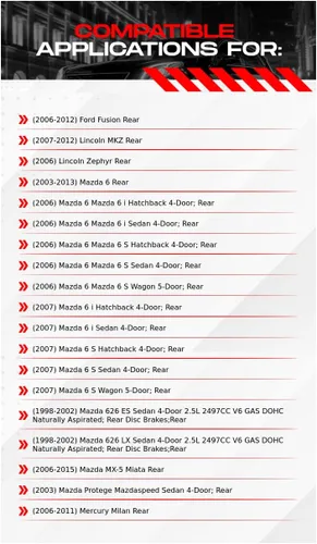 Miniatura 2 de R1 Concepts Kit de rotor de freno trasero Rotores de freno Disco de freno Perforado y ranurado Compatible con Ford Fusion 1998-2015; Lincoln