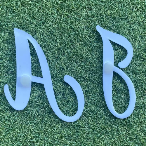 Miniatura 7 de 2 piezas de accesorios de letras compatibles con agujero de playa, dijes decorativos del alfabeto
