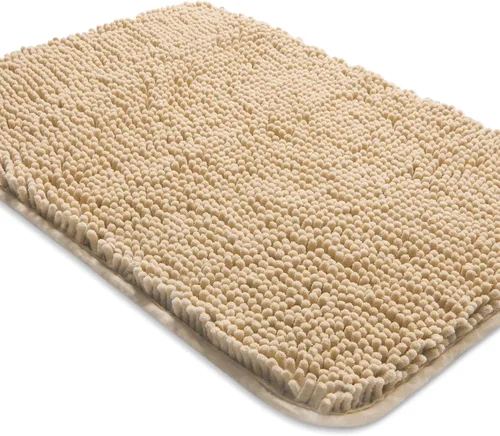 Miniatura 14 de Yeaban Alfombra de pasillo de baño de 24 x 72 pulgadas, antideslizante, alfombra de baño larga de felpilla gruesa, absorbente y lavable, alfombra