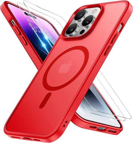 Miniatura 112 de Miracase Funda diseñada para iPhone SE 2022/SE 2020/7/8, funda multicolor de silicona a prueba de golpes (rojo)