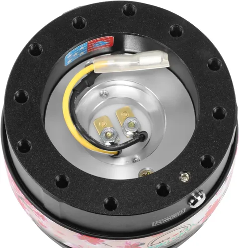 Miniatura 3 de NRG Innovations Gen 2.0 Adaptador de liberación rápida para volante de 6 orificios con pernos de montaje, liberación rápida - cuerpo negro/anillo