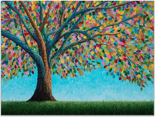 Miniatura 7 de VOCBAN Tree of Life Wall Art The Picture Artwork Canvas Prints Tree Pictures Poster Retro Artwork for Bedroom Living Room Home Decoration(green