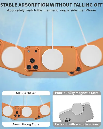Miniatura 2 de Cargador magnético inalámbrico, paquete de 2 cargadores rápidos Apple Mag-Safe para iPhone, almohadilla de carga plana segura para iPhone 17Pro