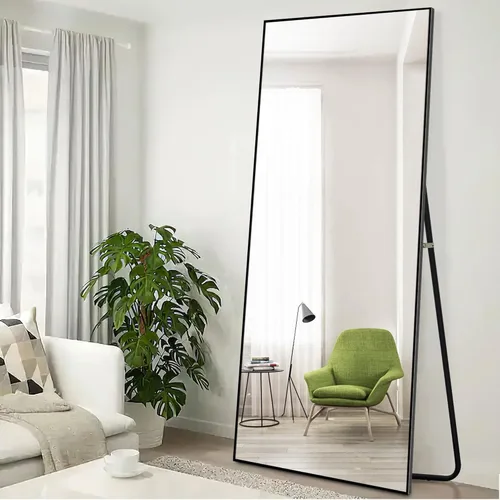 Miniatura 37 de KIAYACI - Espejo para pared de cuerpo completo, espejo para dormitorio o vestidor, se puede colocar de pie, colgado o apoyado contra la pared