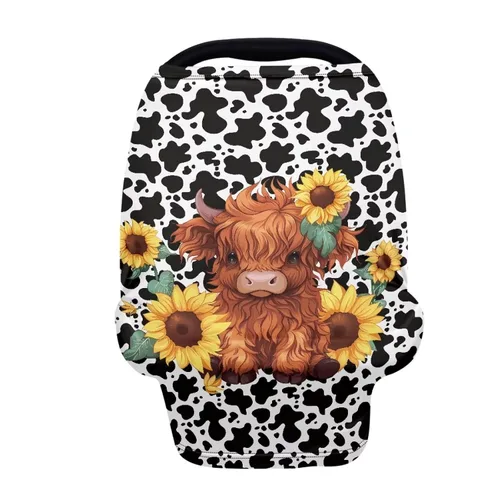 Miniatura 38 de Wanyint Fundas de asiento de automóvil para bebé, toldo para niños y niñas, multiusos, fundas de lactancia materna, bufanda de lactancia, decoración