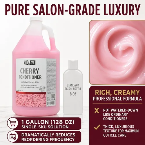 Miniatura 2 de MODA Cherry Bulk Salon Conditioner Premium Back-Bar & Amenity Treatment Salon-Grade Luxury at Commercial Scale A 'set it and forget it' Solución