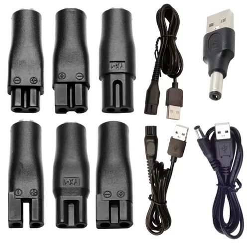 Cable de alimentación 5V Cargador de repuesto El adaptador USB es adecuado para una variedad de peluqueros eléctricos, afeitadoras, purificadores,