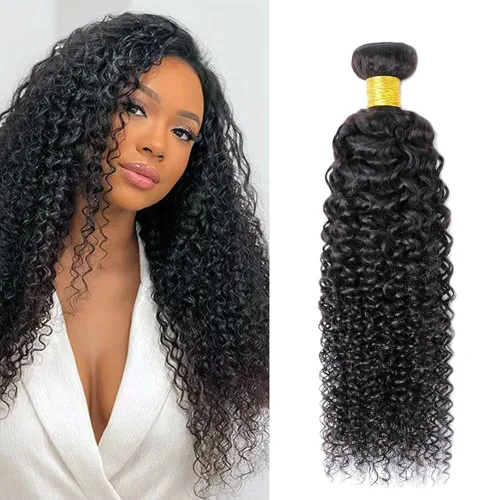 Miniatura 54 de Extensiones de pelo rizado brasileño de Selina, pelo virgen brasileño, 100 gramos/paquete, color natural (16 pulgadas, rizado)
