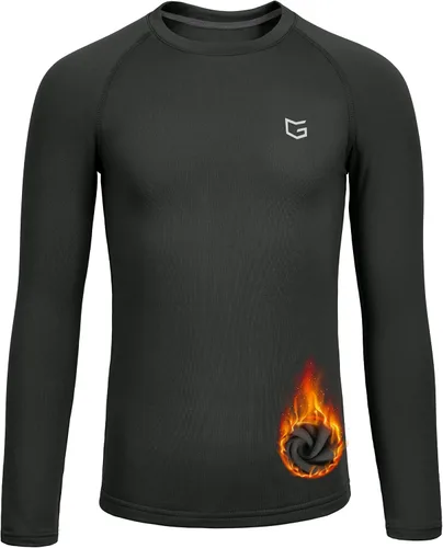 Miniatura 9 de G Gradual Camiseta Térmica de Compresión para Niños Jóvenes de Manga Larga con Forro Polar Camiseta Interior para Niños Fútbol Americano Béisbol