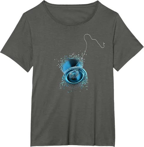 Miniatura 14 de Shattered Yo Yo - Camiseta de diseño azul impresionante, Negro, S