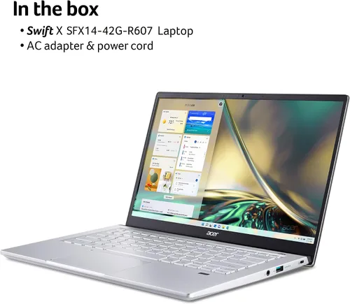 Miniatura 10 de acer Swift X SFX14-42G-R607 Creator Laptop 14 pulgadas Full HD 100% sRGB AMD Ryzen 7 5825U GPU NVIDIA RTX 3050 Ti Laptop 16GB LPDDR4X