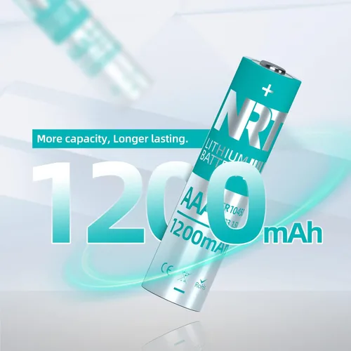 Miniatura 3 de NRT Paquete de 10 pilas AAA triple A de 1.5 V 1200 mAh de mayor duración de potencia AAA de litio baterías, no recargables (10 unidades)