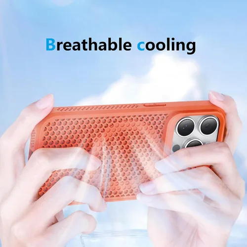 Miniatura 6 de Funda para iPhone 17 Pro Max, [compatible con MagSafe] doble capa de disipación de calor de panal de abeja, funda protectora transpirable y a prueba