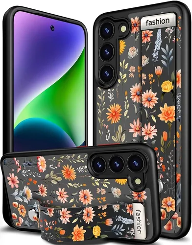 Miniatura 18 de Compatible para Samsung Galaxy S23 Funda Bonita con Correa Soporte Dedo Kickstand, Fundas de Silicona Geniales de Diseñador Funda Cover - Mariposa