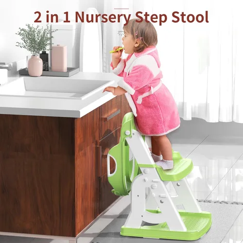 Miniatura 4 de Asiento de entrenamiento para ir al baño, inodoro de entrenamiento 2 en 1 mejorado para niños pequeños, asiento de inodoro para niños pequeños