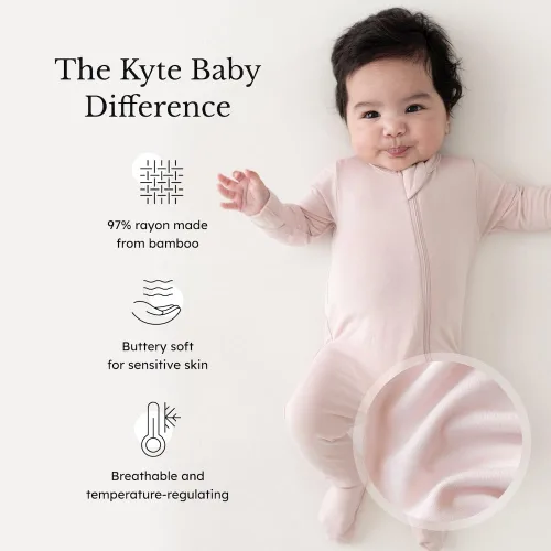 Miniatura 35 de KYTE BABY Pies unisex con cierre de cremallera, rayón hecho de bambú, 0-24 meses