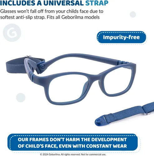 Miniatura 10 de Lentes de marco flexible para niños pequeños, lentes irrompibles para niños de 1 a 3 años, lentes graduados flexibles, marcos de anteojos para niños