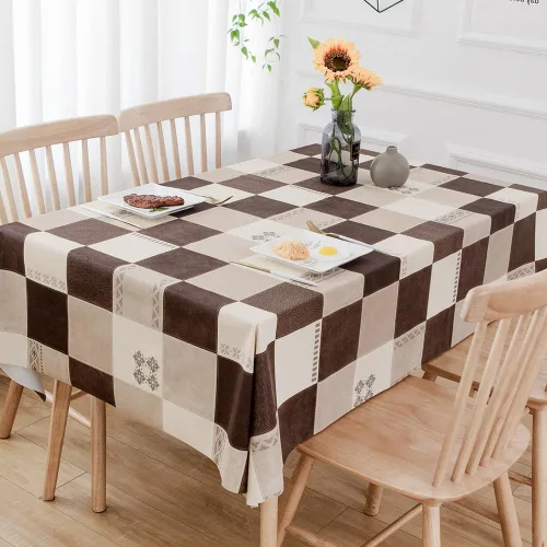 Miniatura 12 de JZY - Mantel de vinil resistente para mesa de cocina o comedor - Mantel de PVC lavable para mesa rectangular Aves-2
