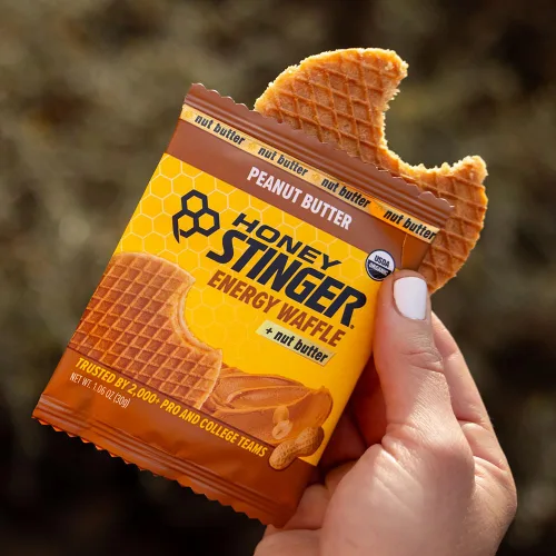 Miniatura 7 de Honey Stinger Gofre de Mantequilla de Maní Orgánica, Stroopwafel Energético para Ejercicio, Resistencia y Rendimiento, Nutrición Deportiva