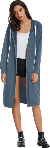 Miniatura 5 de GRACE KARIN - Sudadera casual con capucha para mujer, con bolsillos y cremallera, estilo túnica