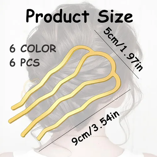 Miniatura 2 de REDANHA Peine para el cabello, 6 peines laterales para el cabello de 3.425 in, horquillas de metal para mujer, accesorios de herramientas de peinado