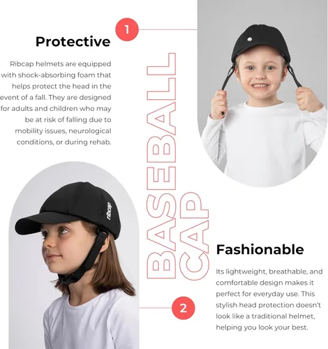 Miniatura 2 de Ribcap Casco médico para niños Gorra de béisbol con correa para la barbilla Casco suave para epilepsia Casco protector para convulsiones