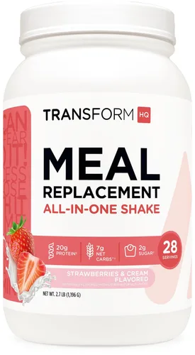 Miniatura 22 de TransformHQ Batido en polvo de reemplazo de comidas, 7 porciones (crema de naranja), sin gluten, sin OMG