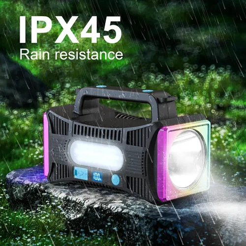 Miniatura 8 de Linterna Recargable, Linterna Reflector LED de 15000 de Capacidad Lúmenes Extra Grandes Ultra-Larga Espera Linterna UV Luz Negra Impermeable