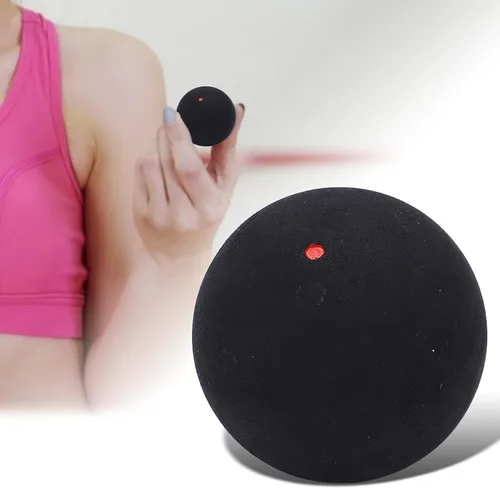 Miniatura 6 de Bola de squash de un solo punto, pelota de entrenamiento de competición de goma premium de 1.457 in para principiantes, color negro