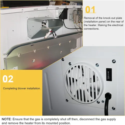 Miniatura 7 de Kit de ventilador F299201 para Mr Heater, calentadores de pared sin ventilación de 20,000-30,000 BTU (2016+), accesorios de soplador F299201 sin