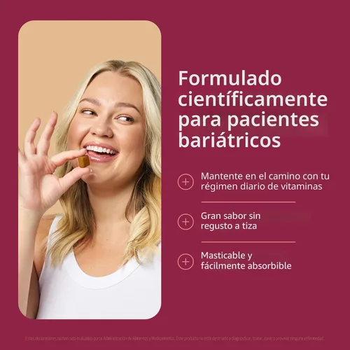 Miniatura 2 de Bariatric Advantage Multi Chewy Bite - Multivitamínico suave para masticar para pacientes de cirugía bariátrica - Multivitamínico masticable
