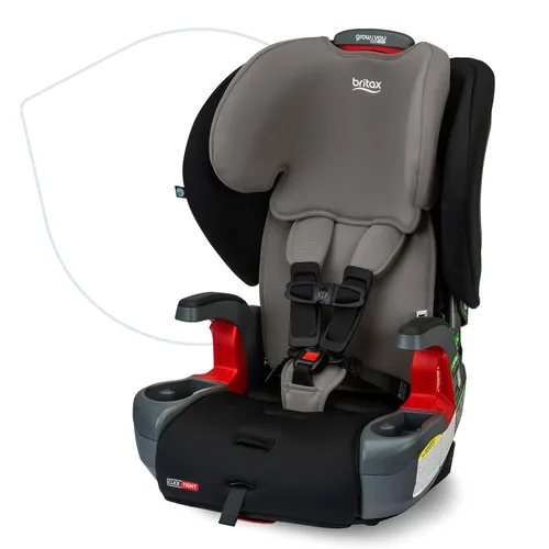 Miniatura 10 de Britax Grow with You ClickTight Asiento de Coche Arnés-2-Elevador, Elevador de Respaldo Alto 2-en-1, Contorno Negro