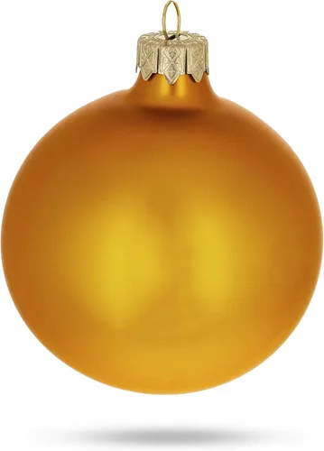 Miniatura 2 de Juego de 6 bolas de cristal dorado mate adornos de Navidad de 3.25 pulgadas
