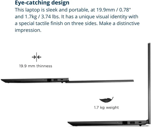 Miniatura 4 de Laptop Lenovo V15, pantalla FHD de 15.6 pulgadas, procesador AMD Ryzen 5 5500U de seis núcleos (supera al Intel i7-1065G7), 16 GB RAM, SSD de 1 TB