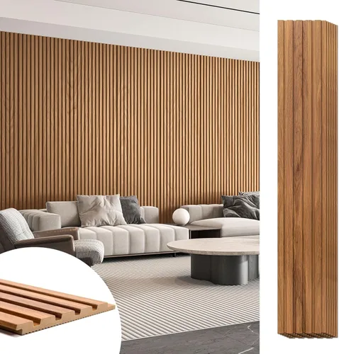 Miniatura 13 de Art3d Paneles de listones de madera de 6 piezas para decoración interior elegante y decoración de techo, panel texturizado 3D de MDF para techo