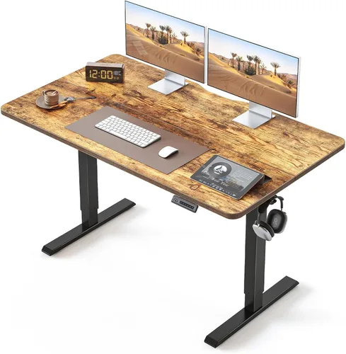 Miniatura 19 de BANTI Escritorio de pie de 48 × 24 pulgadas, ergonómico, altura eléctrica ajustable, para sentarse y ponerse de pie, escritorio de oficina para Arce