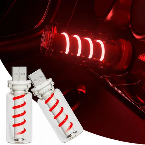 Miniatura 13 de Luz nocturna USB para automóvil, lámpara de filamento LED retro regulable táctil, mini luz ambiental USB para interior de vehículo, dormitorio
