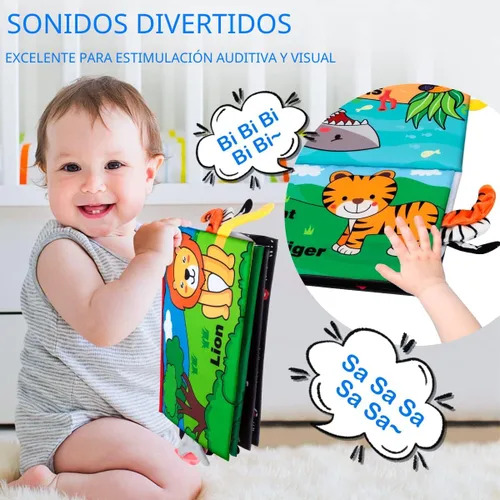 Miniatura 5 de Juguetes para bebés de 0 a 6 meses – Juguete para bebé con espejo de bebé con libro de tela, juguete de bebé de alto contraste en blanco y negro