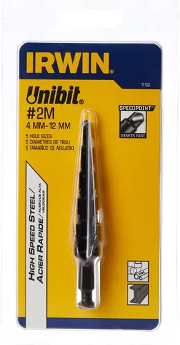 Miniatura 11 de Broca escalonada UniBit, de Irwin Tools, de 3/16 a 1/2 pulgada