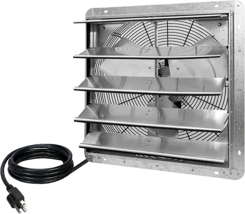 Miniatura 11 de iLIVING Ventilador de escape de obturación de 20 pulgadas, resistencia a la corrosión, velocidad única