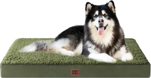 Miniatura 91 de EHEYCIGA Cama ortopédica de espuma para perros grandes, 35 pulgadas de largo x 23 pulgadas de ancho x 3.5 pulgadas de alto, gris claro